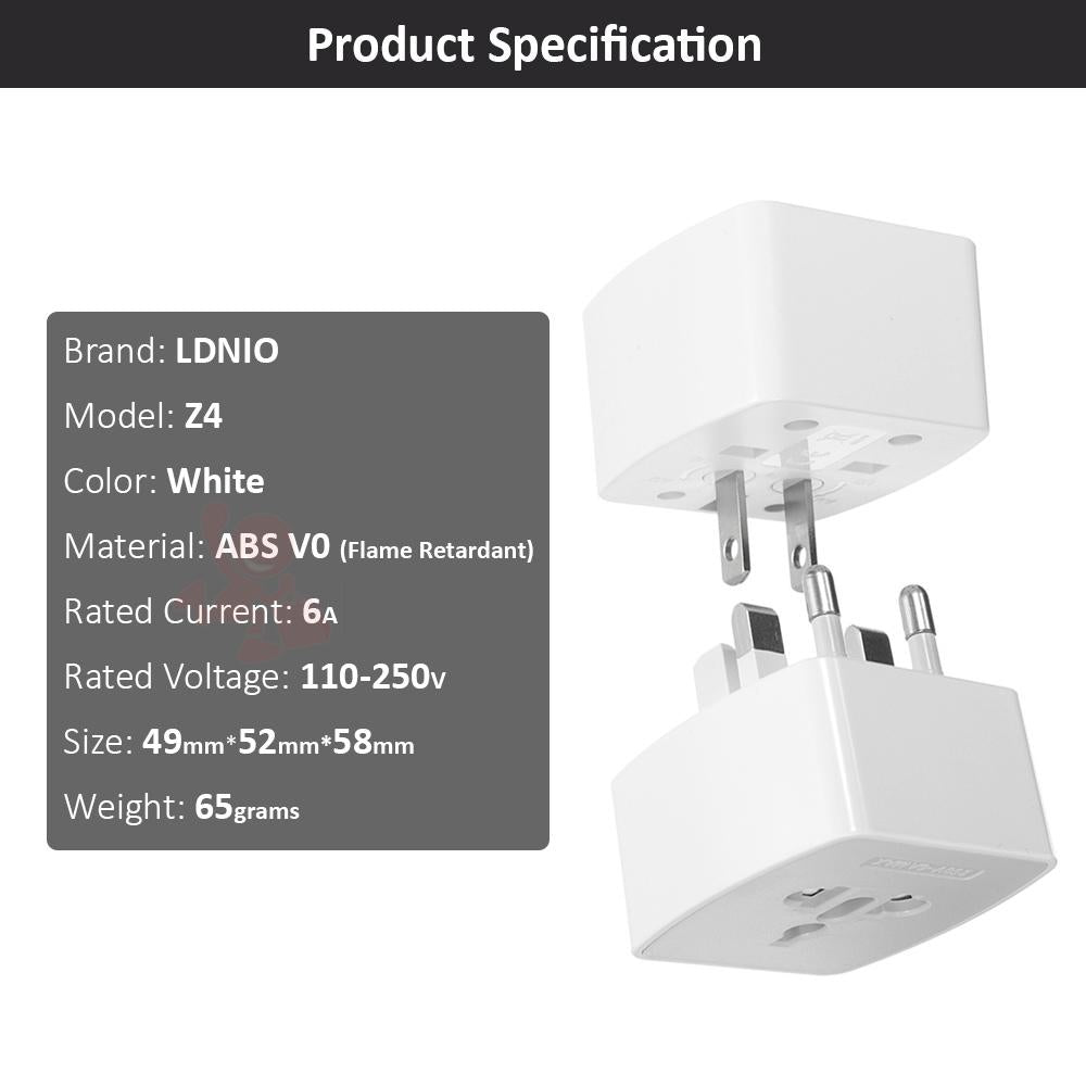 Original LDNIO Z4 Universal Plug 6AMAX
