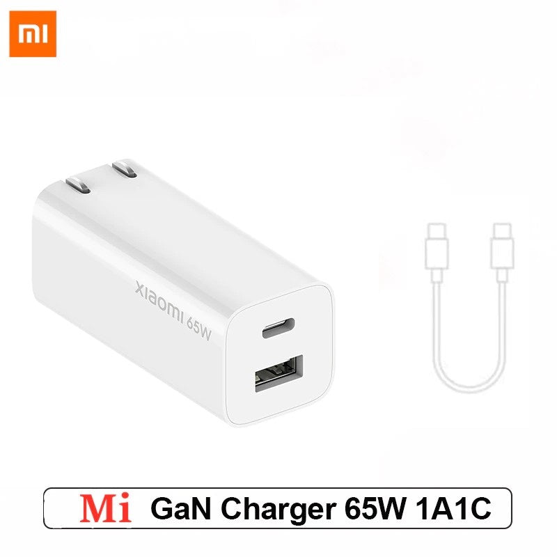 Xiaomi Mi GaN 65W Travel Charger 1A1C Type-C Smart Output PD Quick Charger