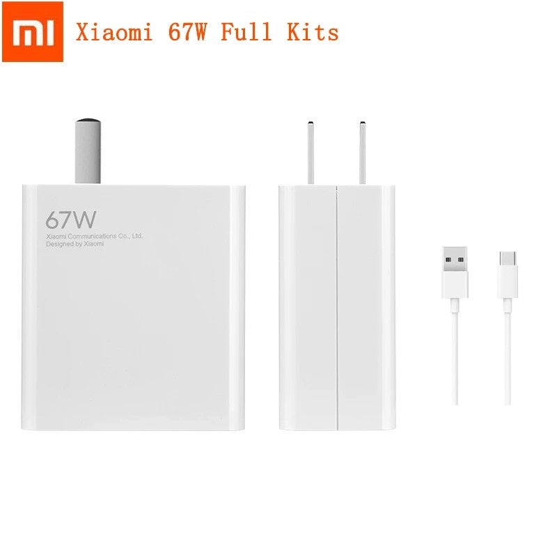 Xiaomi 67W Fast Charger and 6A USB Type C Charging Cable Set