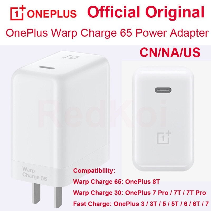 OnePlus Warp Charge 65W Max USB-C Power Adapter OnePlus 8T Pro 7T Pro