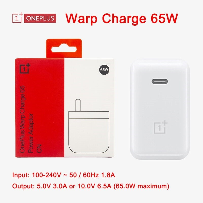 OnePlus Warp Charge 65W Max USB-C Power Adapter OnePlus 8T Pro 7T Pro