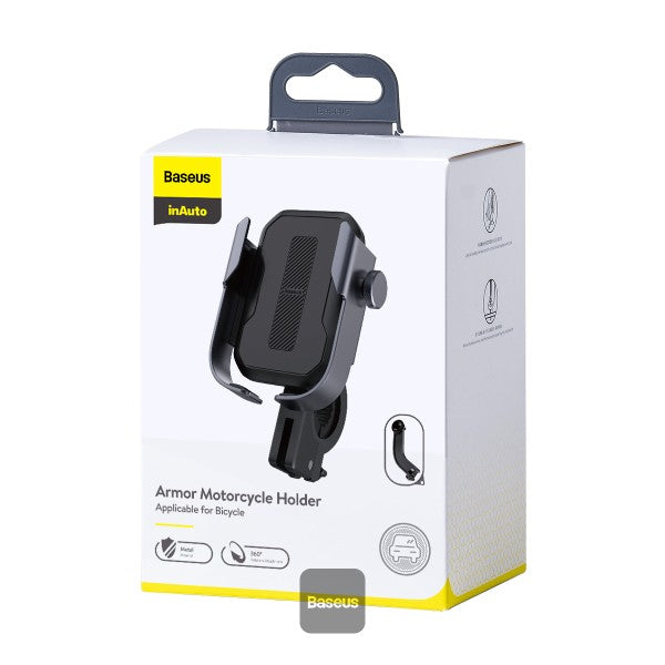 Baseus Armor Motorcycle Holder adjustable phone bike mount holder for handlebar and mirror