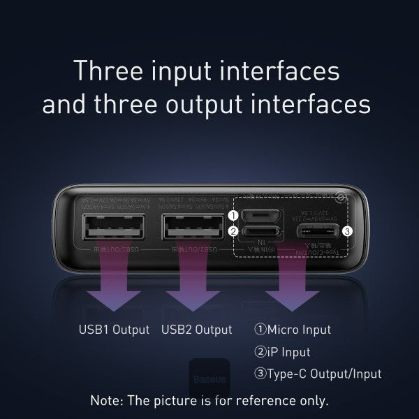Baseus Adaman Metal Digital Display Quick Charge Power Bank 20000mAh 22.5W - Black