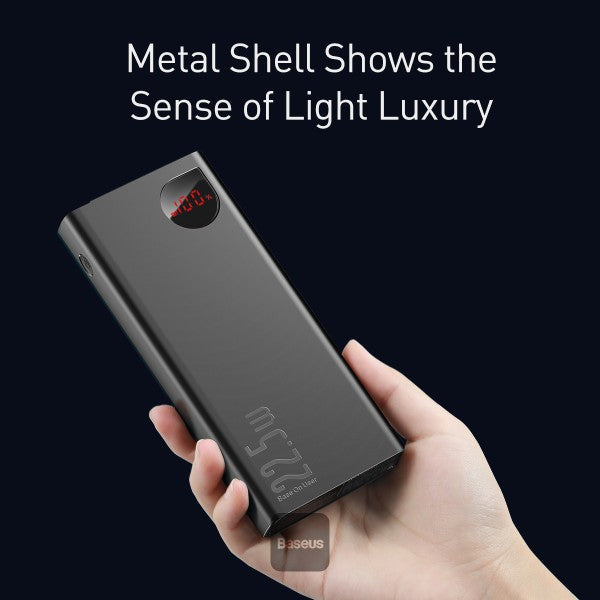 Baseus Adaman Metal Digital Display Quick Charge Power Bank 20000mAh 22.5W - Black