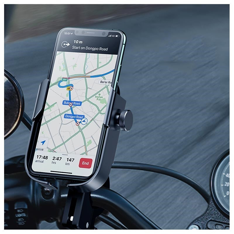 Baseus Armor Motorcycle Holder adjustable phone bike mount holder for handlebar and mirror