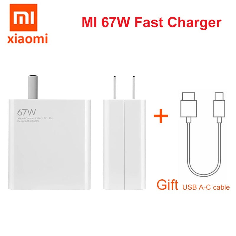 Xiaomi 67W Fast Charger and 6A USB Type C Charging Cable Set