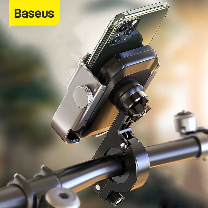 Baseus Armor Motorcycle Holder adjustable phone bike mount holder for handlebar and mirror