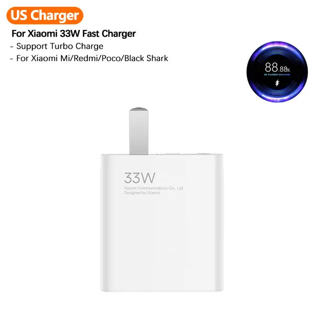 Xiaomi Mi 33W Wall charger safe and secure charging power With Cable