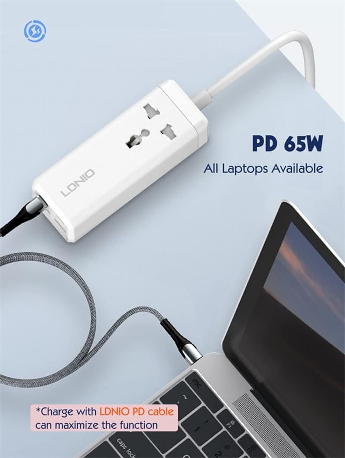 dnio 65W Multifunction Universal Power Adapter SC1418
