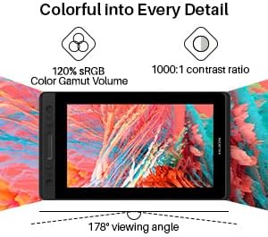 HUION KAMVAS Pro 13 Graphics Drawing Monitor with Stand, Full-Laminated Anti-Glare Screen