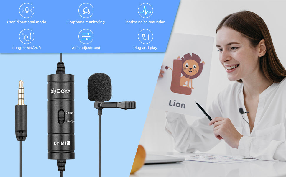 BOYA BY-M1S Professional Lavalier Microphone