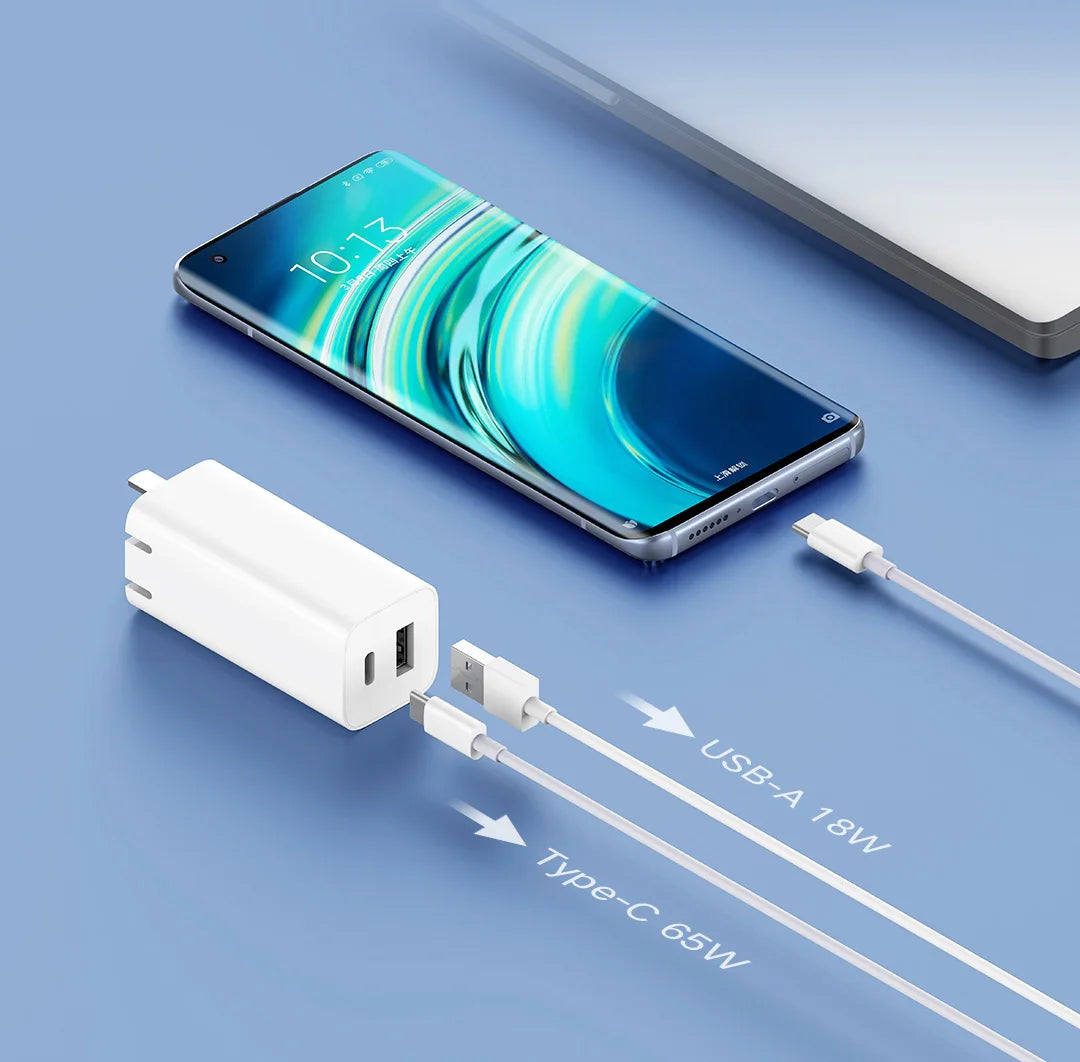 Xiaomi Mi GaN 65W Travel Charger 1A1C Type-C Smart Output PD Quick Charger