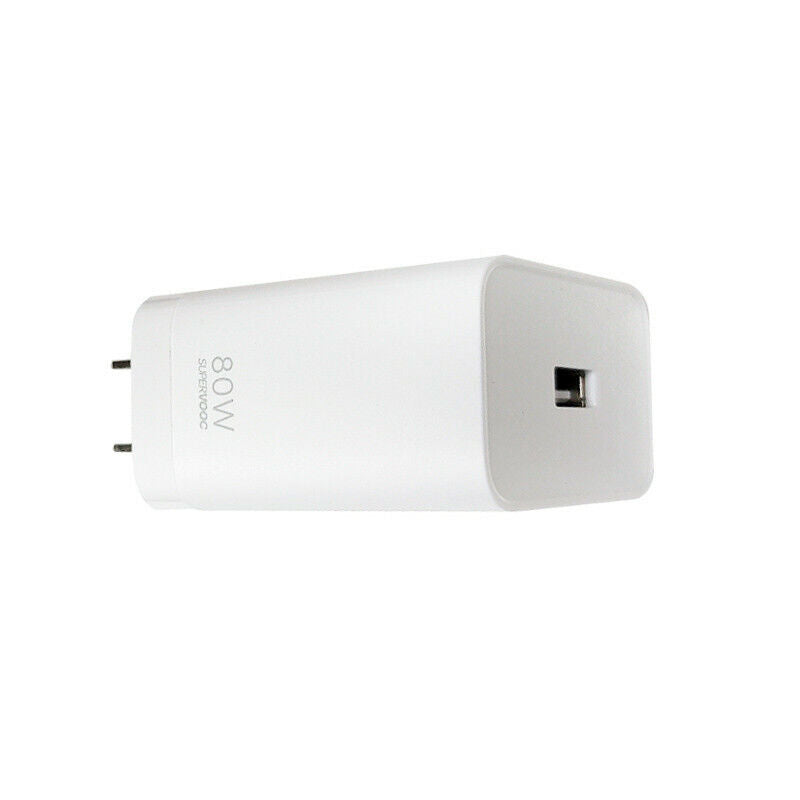 OPPO SUPERVOOC 80W Power Adapter, Ultra thin and comfortable to hold - White (ONLY CHARGER NOT CABLE INCLUDED)
