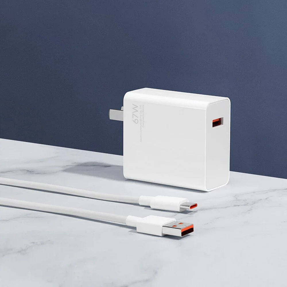 Xiaomi 67W Fast Charger and 6A USB Type C Charging Cable Set