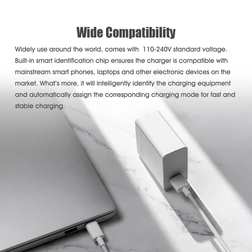 Xiaomi 67W Fast Charger and 6A USB Type C Charging Cable Set