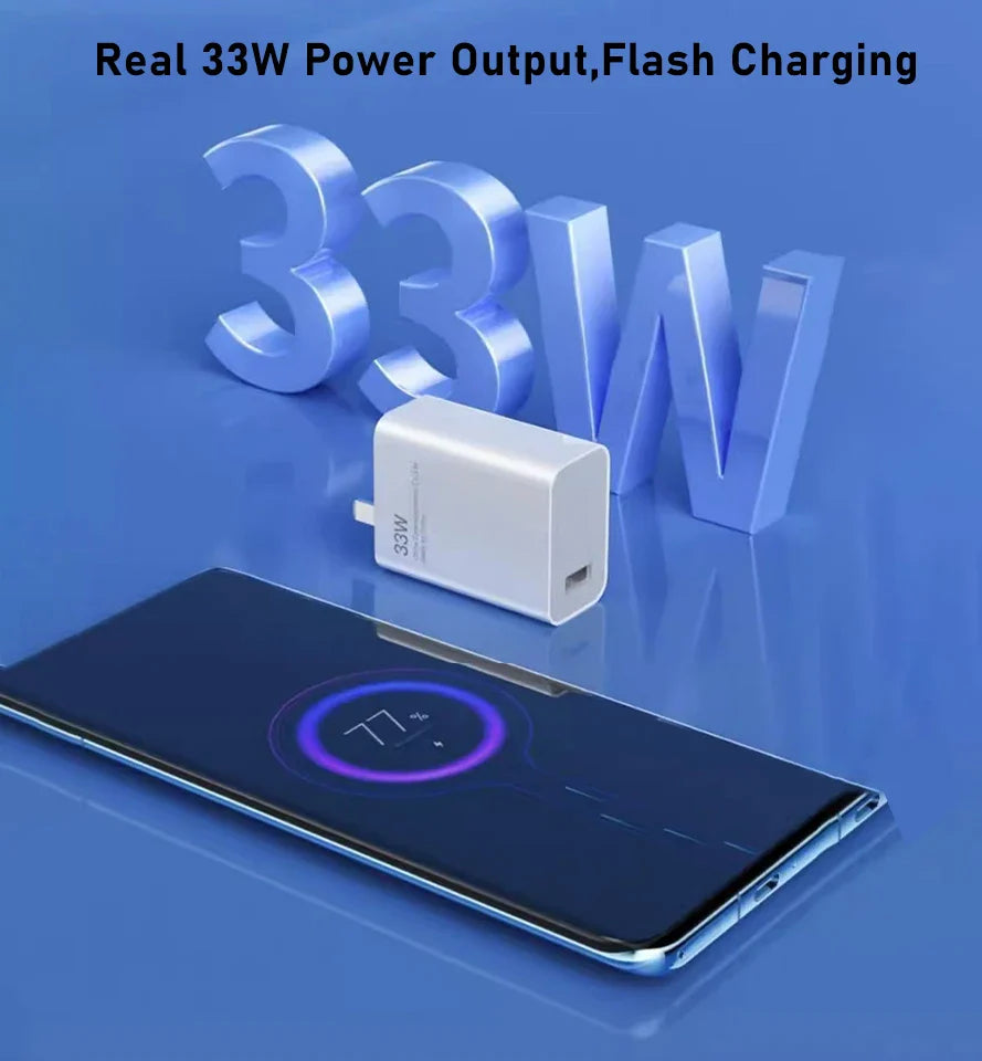 Xiaomi Mi 33W Wall charger safe and secure charging power With Cable