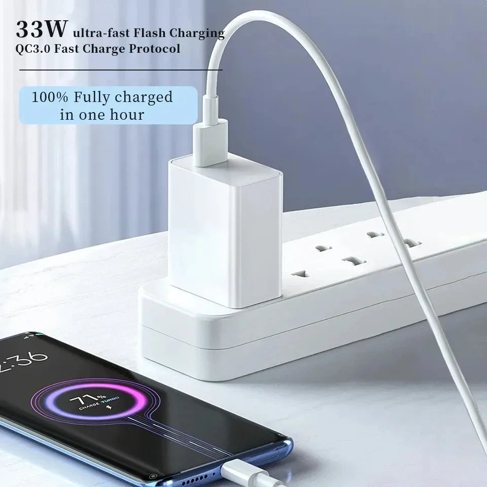 Xiaomi Mi 33W Wall charger safe and secure charging power With Cable