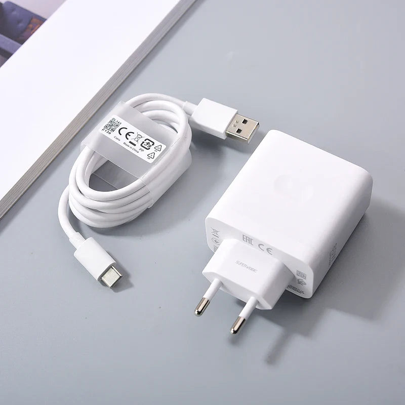 OPPO SUPERVOOC 80W Power Adapter, Ultra thin and comfortable to hold - White (ONLY CHARGER NOT CABLE INCLUDED)