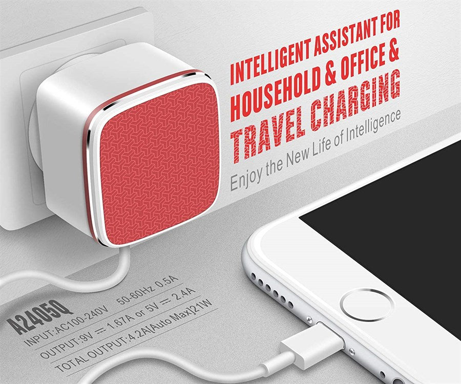 LDNIO A2405Q Qualcomm 2.0 Quick Charge Dual USB with AUTO-ID and Micro USB Cable