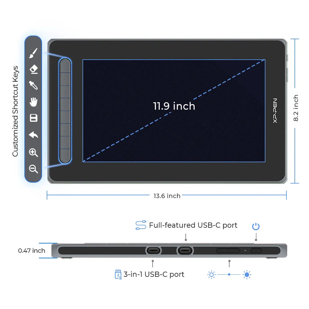 XPPen Artist 12 (Gen 2) Drawing Tablet with Screen, 12 inch Graphics Tablets