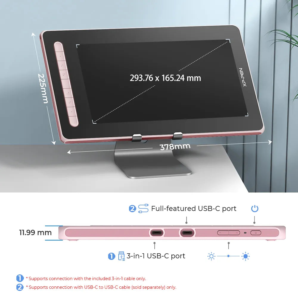 XPPen Artist 13 (Gen 2) Drawing Tablet with Screen , Full Laminated 13.3 inch IPS Screen
