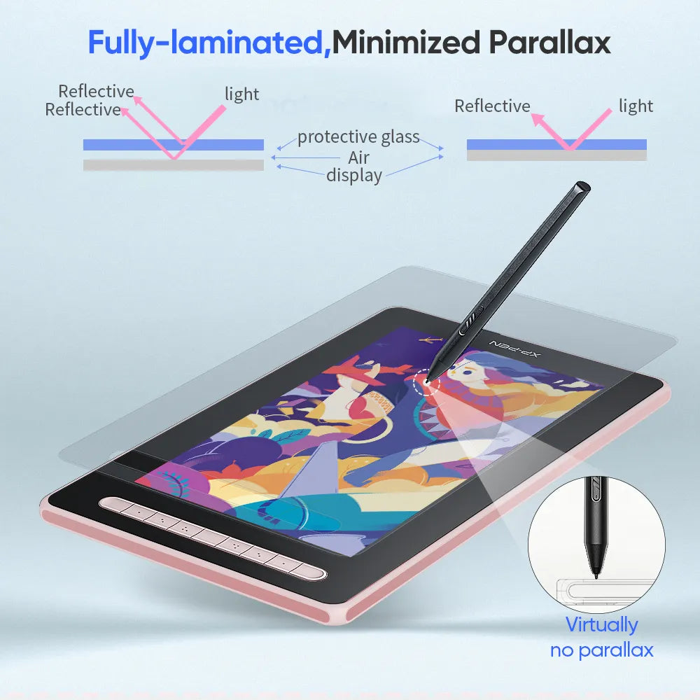 XPPen Artist 13 (Gen 2) Drawing Tablet with Screen , Full Laminated 13.3 inch IPS Screen