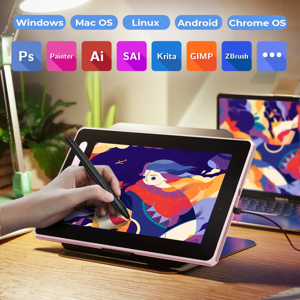 XPPen Artist 13 (Gen 2) Drawing Tablet with Screen , Full Laminated 13.3 inch IPS Screen