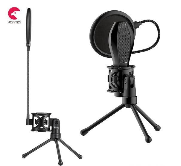 Yanmai Custom Microphone Stand with Pop Filter HR121-PS2 (No Microphone Only Stand)