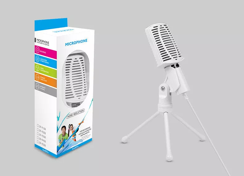 YANMAI SF-940 Professional Condenser 3.5mm Microphone with Tripod Stand for Audio Sound Recording,
