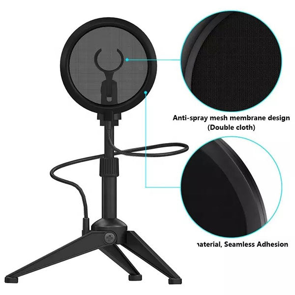 YANMAI ST-5 up & down metal Microphone's stand with pop filter
