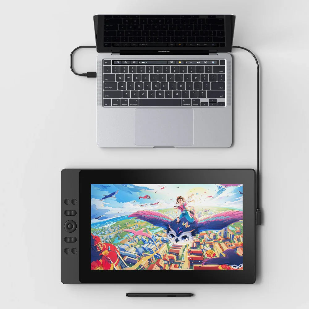 UGEE 15.4 inch Drawing Tablet with Screen,143% sRGB UE16 Computer Graphics Tablet