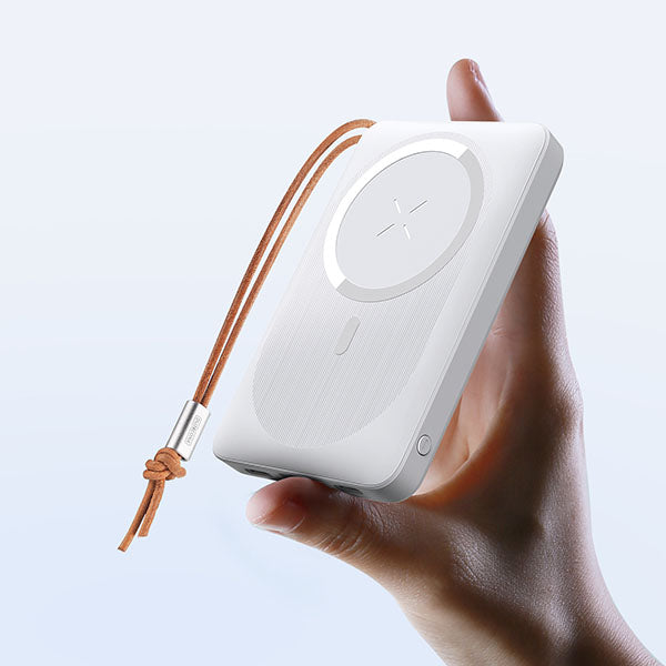 Duzzona magnetic powerbank 10000 mAh with wireless charging function (MagSafe, Qi) USB-A / USB-C 22.5W white