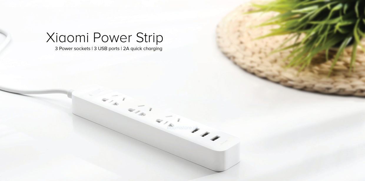 Xiaomi Mi Power Strip 3 Sockets / 3 USB Ports - White