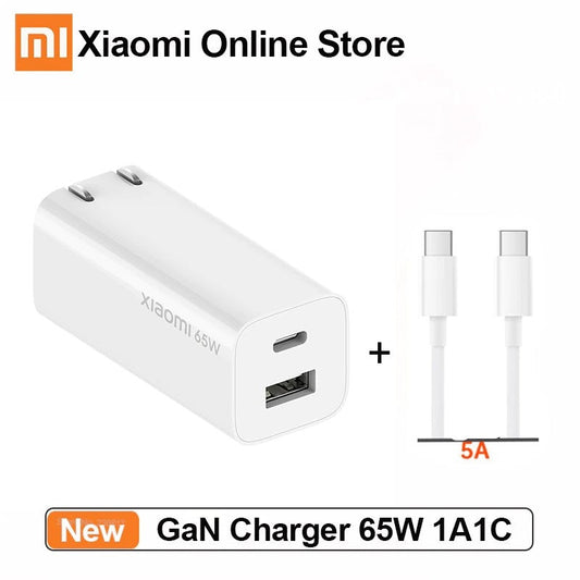 Xiaomi Mi GaN 65W Travel Charger 1A1C Type-C Smart Output PD Quick Charger