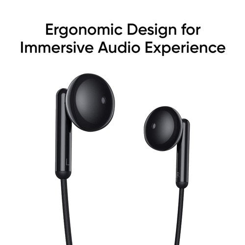 Realme Buds Classic Earphone Type C Half In-Ear Wired Music Built-in Microphone 14.2mm Large Driver Headset -White