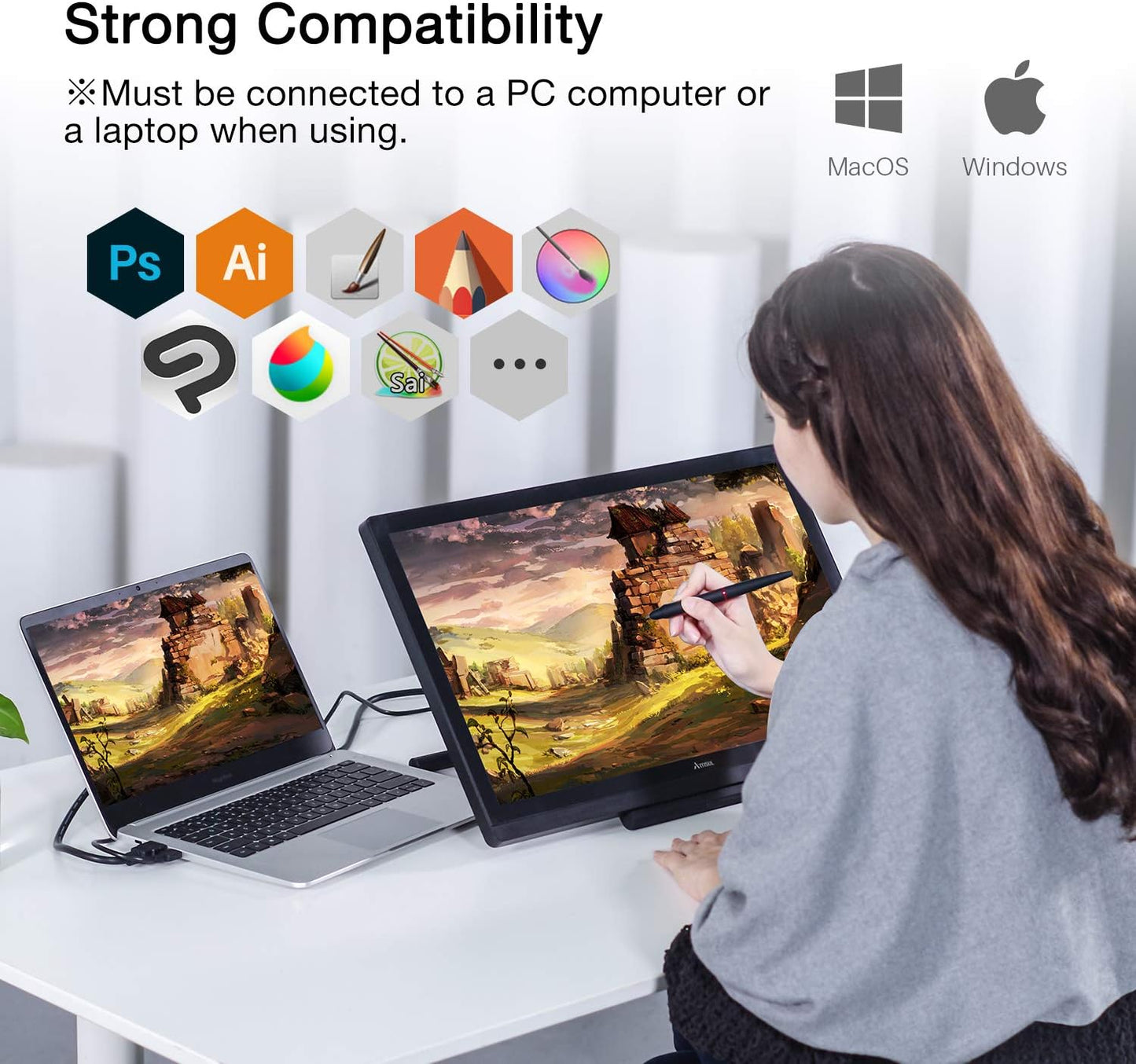 Artisul D22S 21.5 inch Graphic Tablet with Screen Pen Display