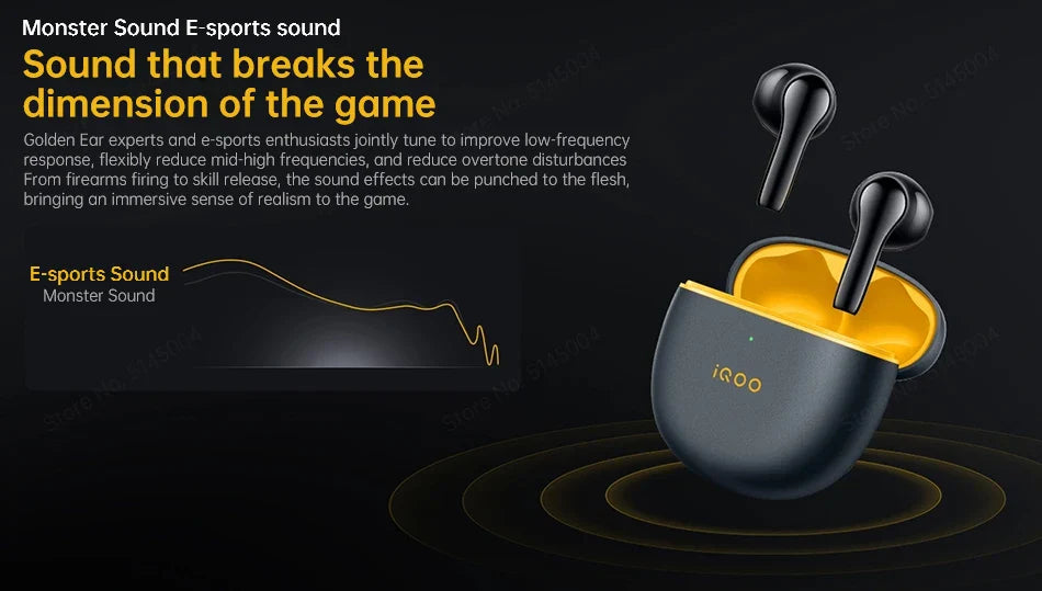 Vivo IQOO TWS Air TWS Earphone Bluetooth 5.2 Dual Mic