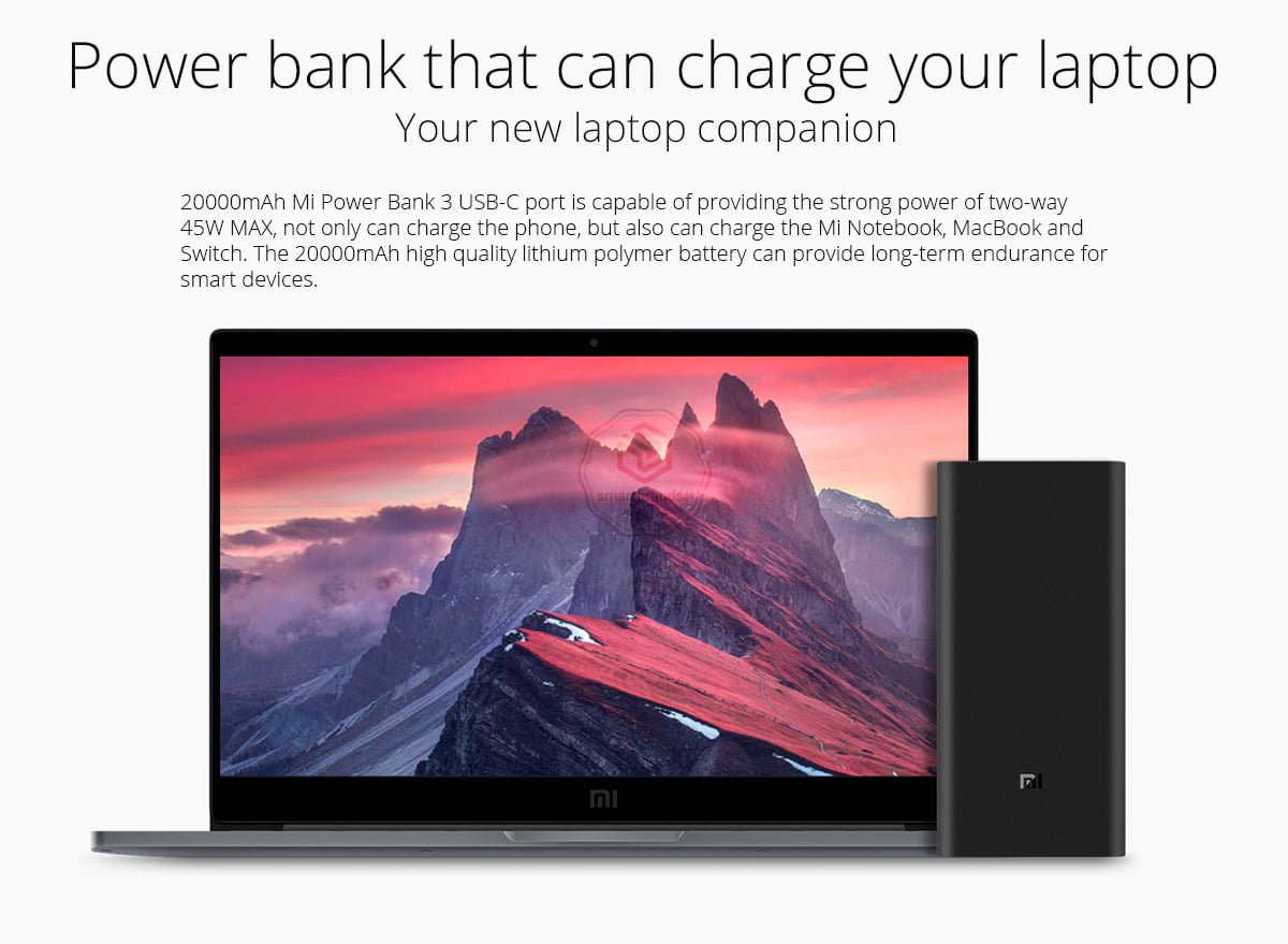 Xiaomi 20000mAh Power Bank 3 45W Power Delivery Version