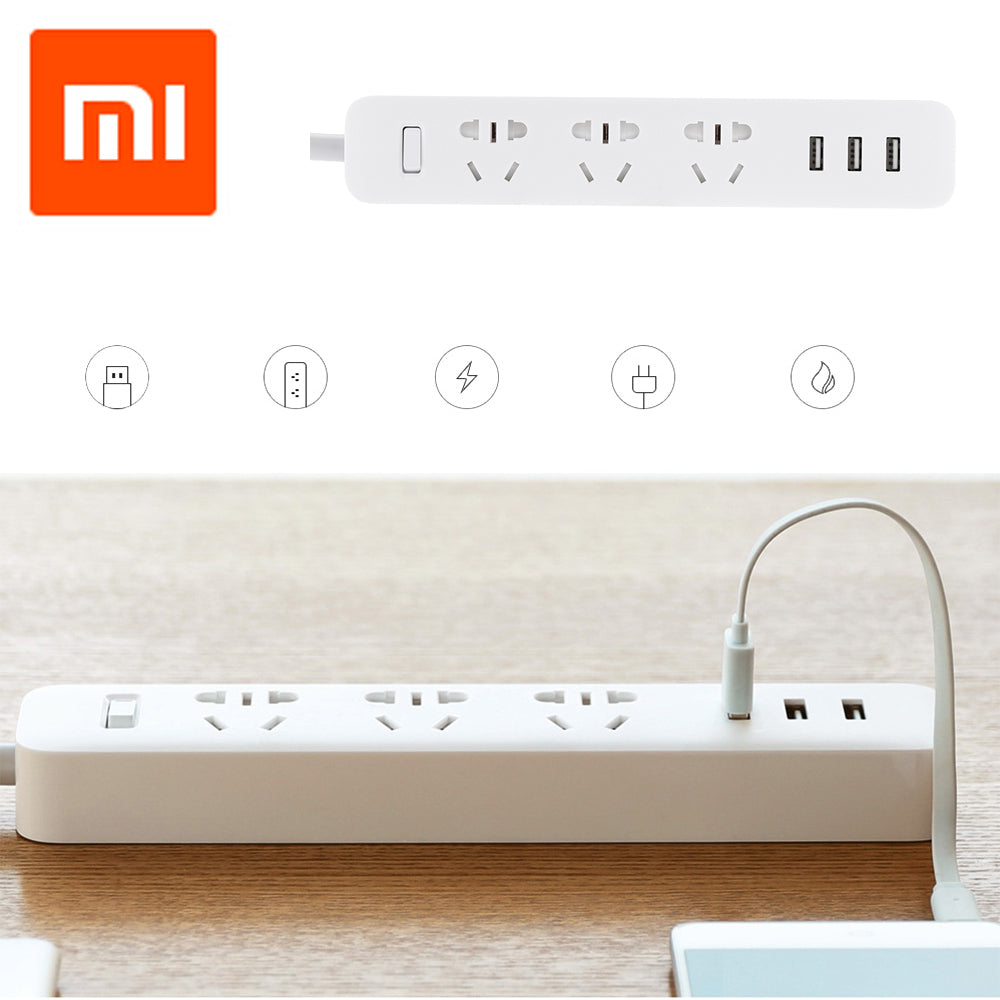 Xiaomi Mi Power Strip 3 Sockets / 3 USB Ports - White