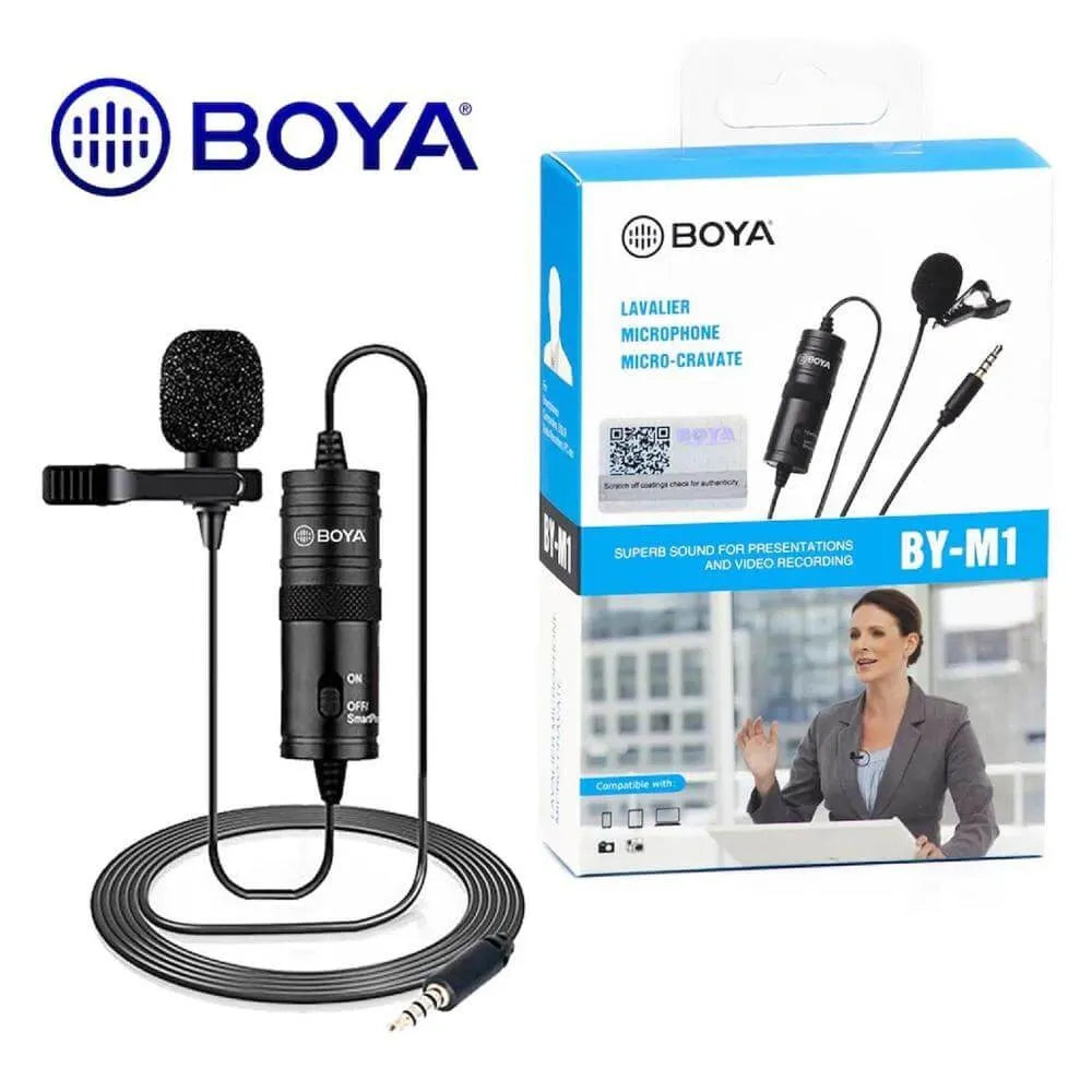 BOYA BY M1 Lavalier Microphone Audio Recorder for phone Canon Nikon DSLR Camera