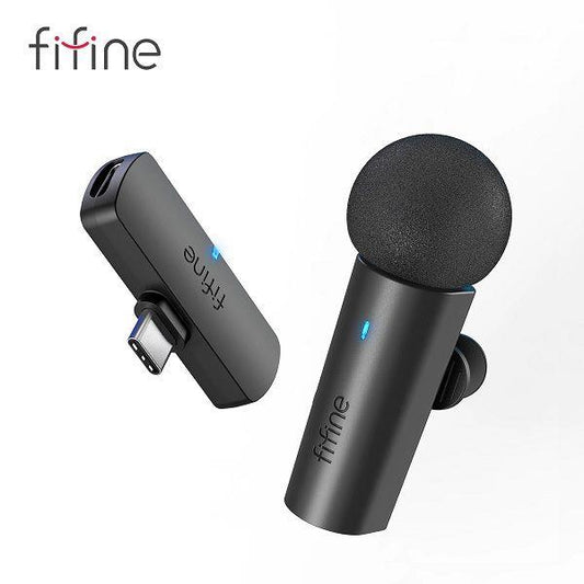 FIFINE M6 WIRELESS LAPEL MICROPHONE FOR ANDROID TO GO LIVE ON TIKTOK/INSTAGRAM, RECORD VLOG, HAVE CONFERENCING